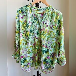 Pilcro Anthropology Floral Blouse